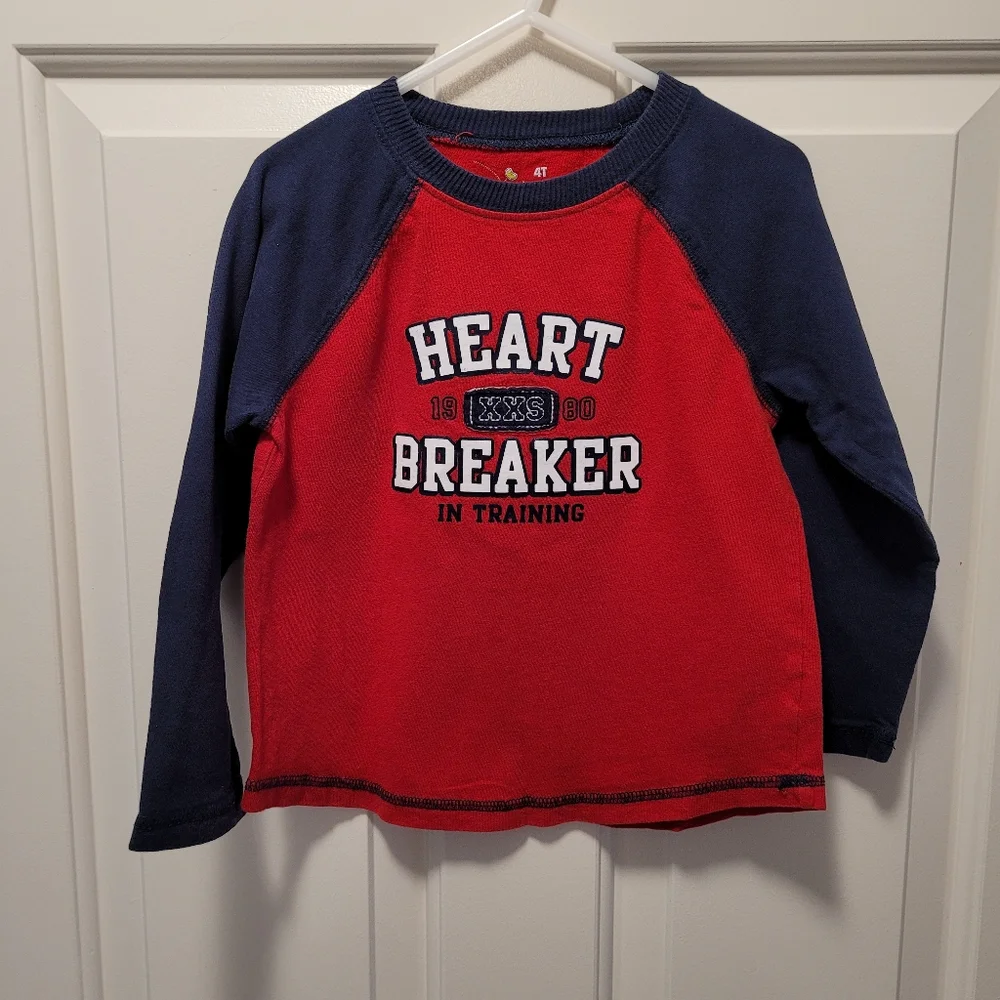 NWOT 2 Boy's Red Long Sleeve shirts 4T